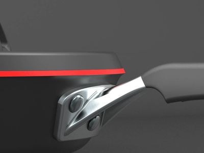 Cast steel handle with rivets and rubberized handle