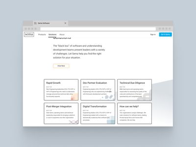 solution cards on the main page