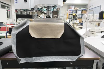 Setting the interior pocket with a heat press